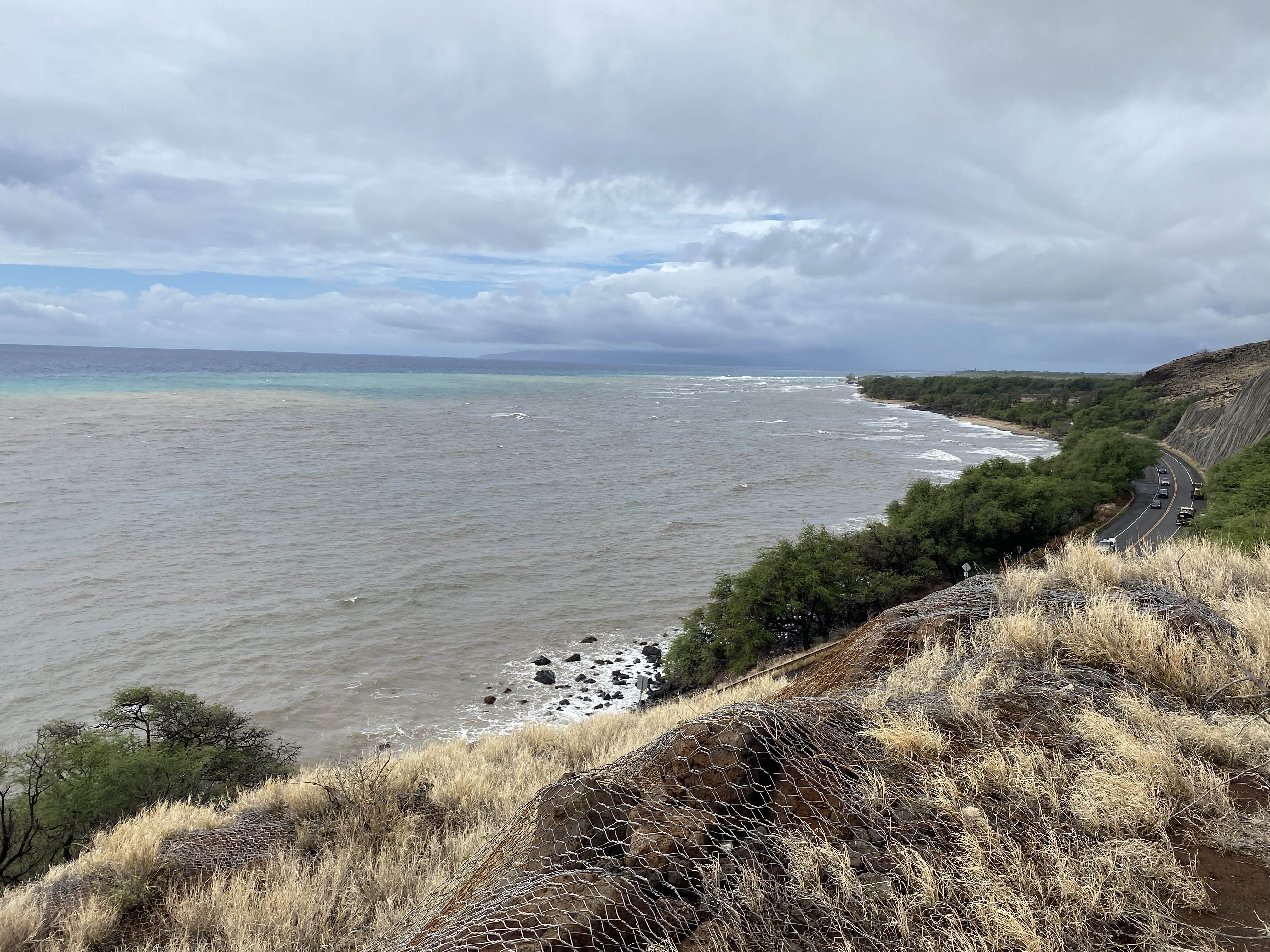 Sediments in the ocean makai of the Pali Trail.